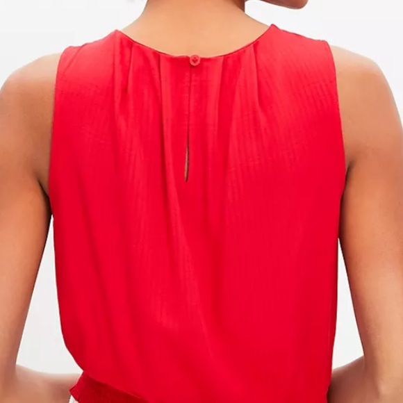 LOFT Sleeveless Tie-Front Blouse – Red – Size M – NWT - Picture 2 of 8